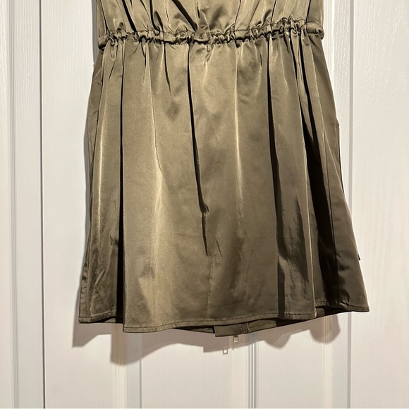 New Zara Strapless Khaki Cargo Mini Short Dress 2712/231 Small - Picture 7 of 8